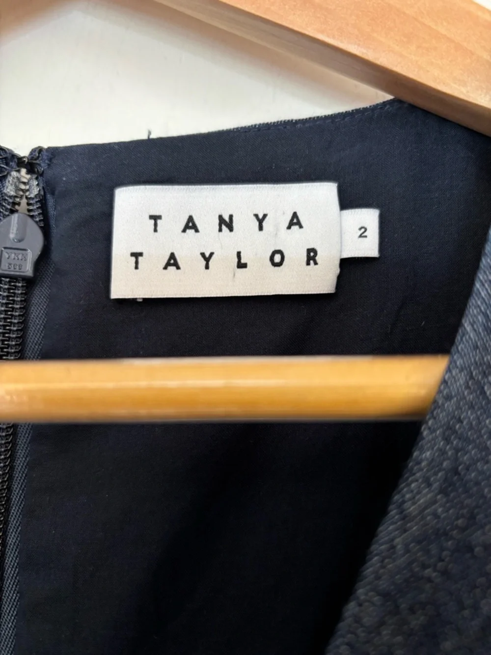 Tanya Taylor Pansy Denim Dress Size 2 French Rodeo Festival Graduation Prom - Picture 9 of 16